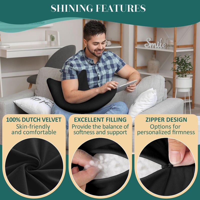 HARBOREST Shoulder Surgery Pillow - Shoulder Pillow for Shoulder Pain, Rotator Cuff Pillow for Sitting, Relief Pillow (Black) - Image 3